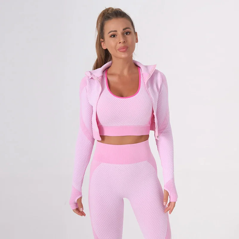 Women's Yoga Sets Seamless Sports and Fitness Suit