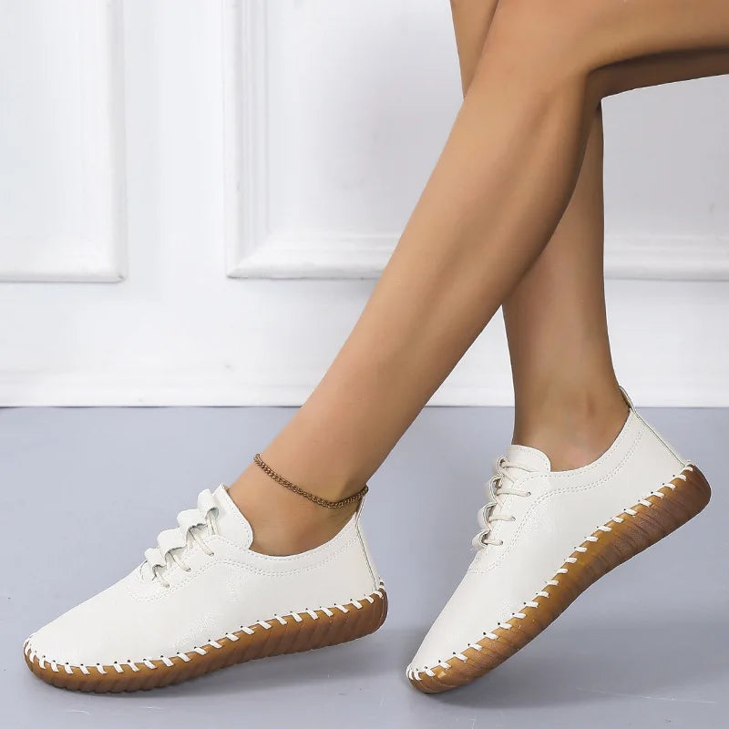 Flat Shoes for Women Handmade Sewin Women Sneakers Casual