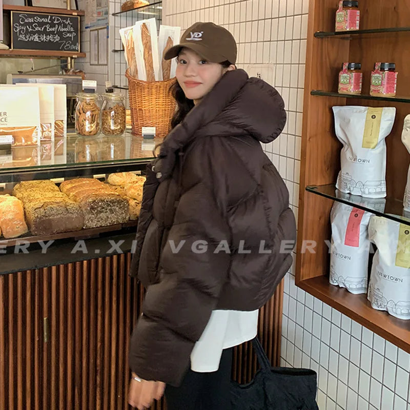 Puff Short Down Cotton Jacket for Women