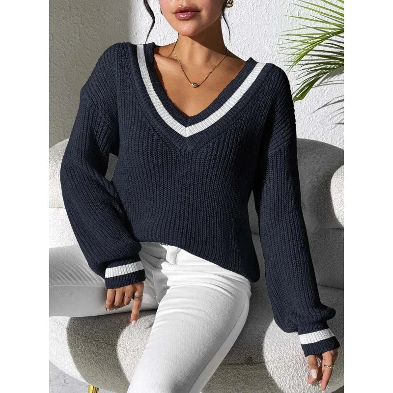 Casual Women's V-neck Sweater