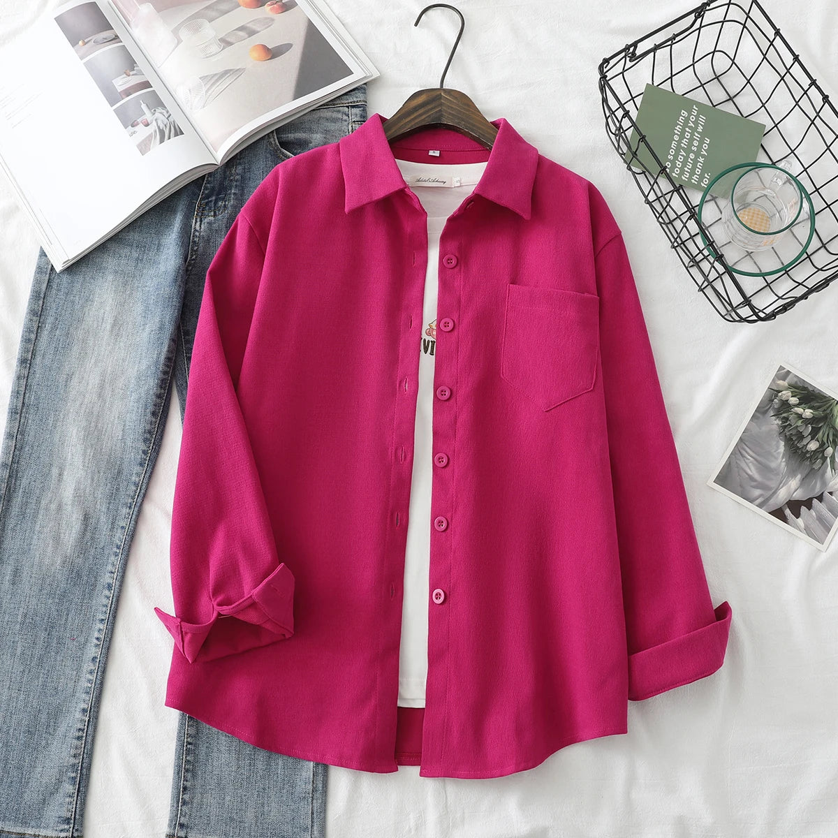 Women Blouses Solid Shirts Tunic Tops And Blouses
