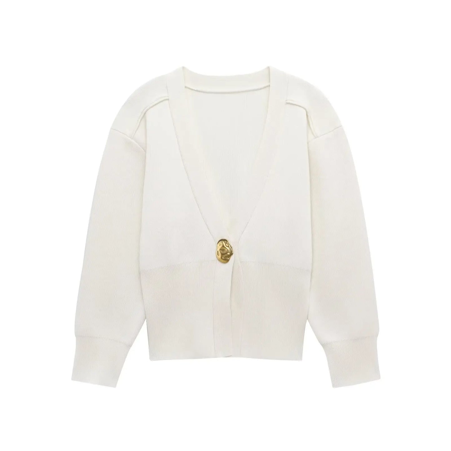 V-neck High-end Jacket Long Sleeve Knitted Cardigan