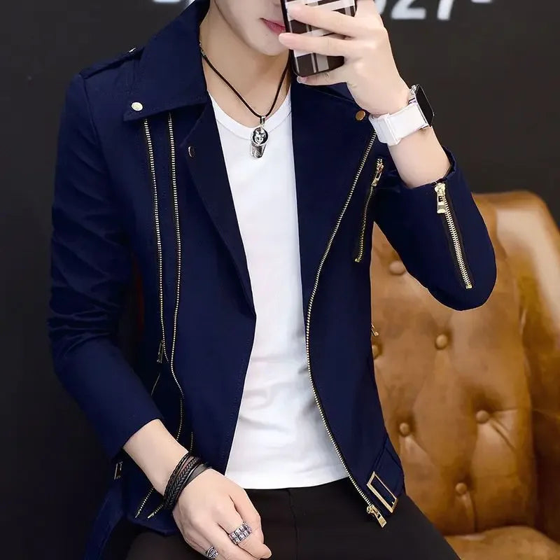 Coats Black Leather Jacket for Men