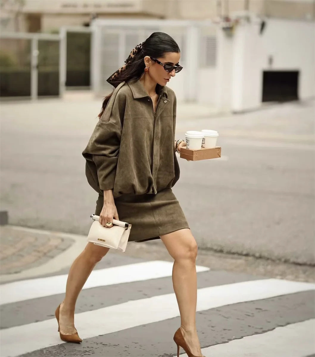 Women's Army Elegant Bomber Jackets
