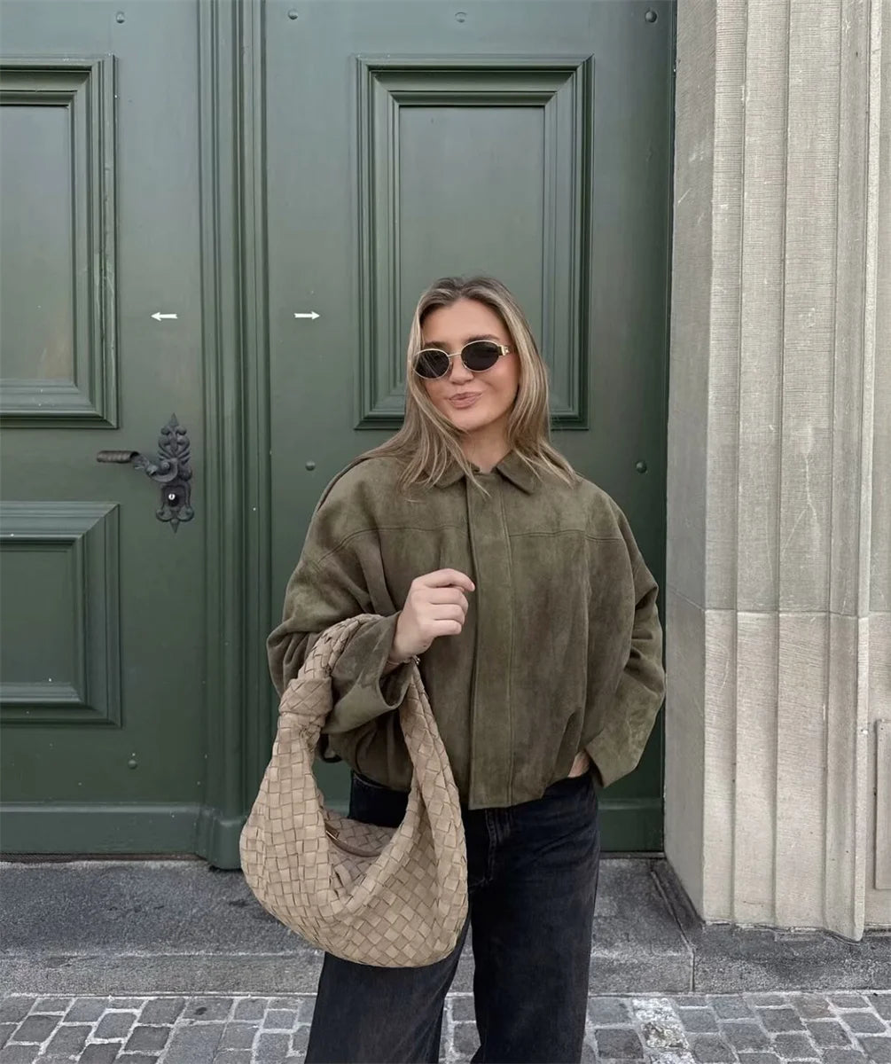 Women's Army Elegant Bomber Jackets