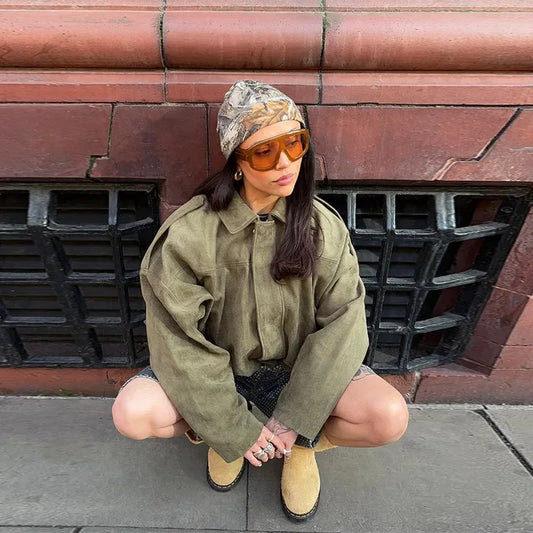 Women's Army Elegant Bomber Jackets
