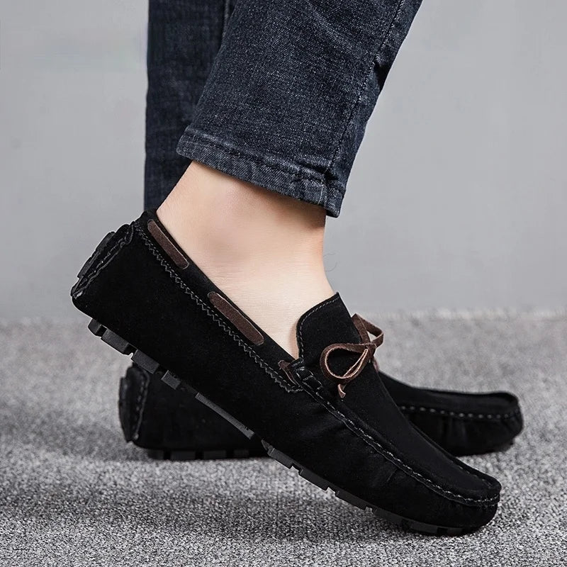 Mens Moccasin Gray Brown Black Loafers