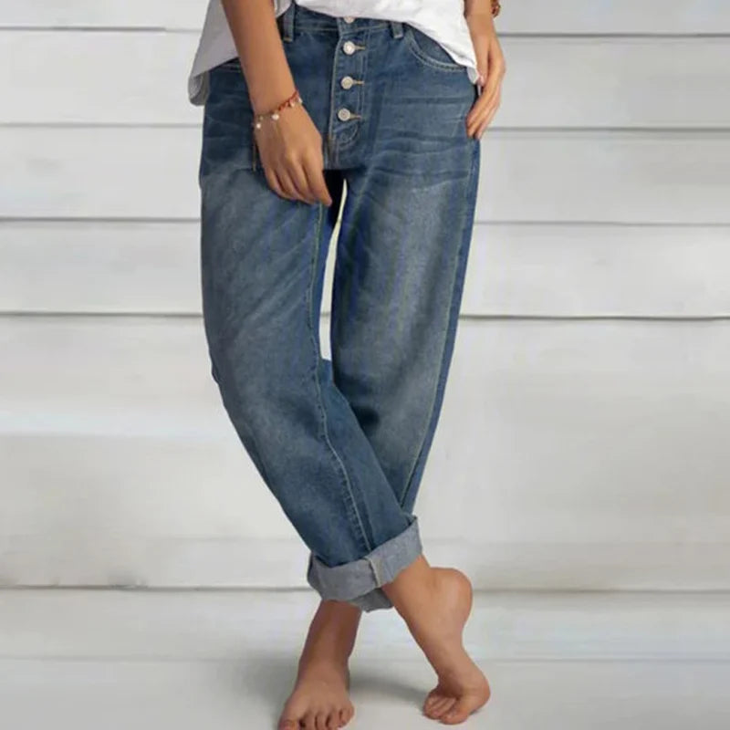 Women's Jeans  High Waist Wide Leg Loose Straight Pants