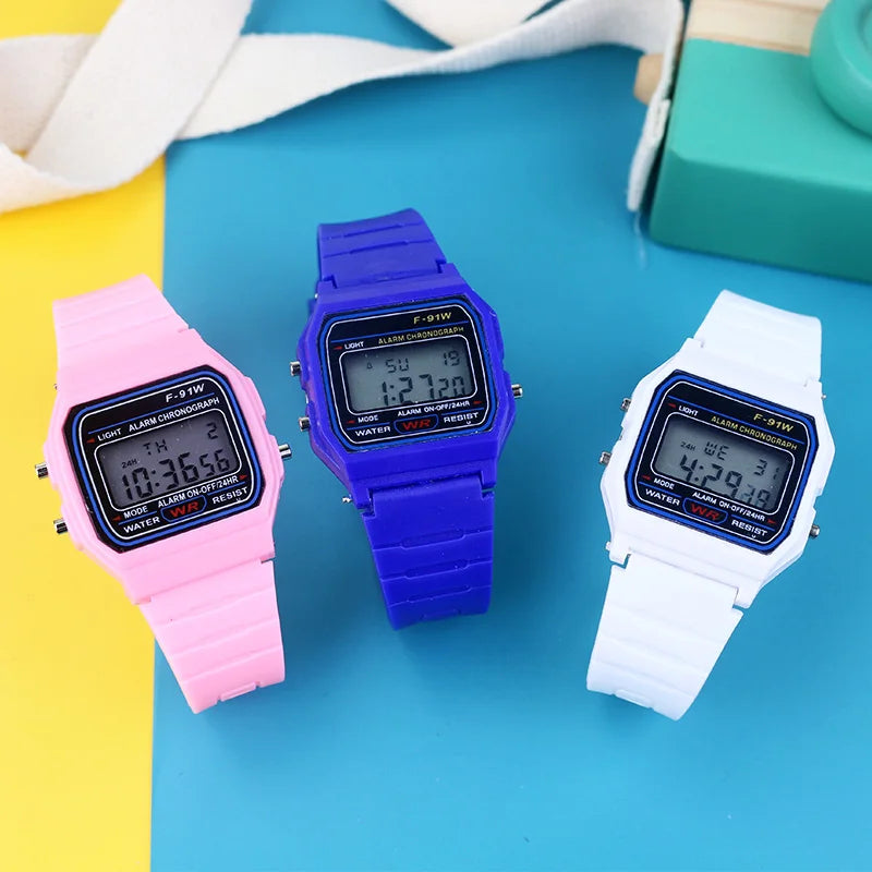 Electronic Watches for Women Men Rose Gold Rubber Strap LED Digital Wristwatch