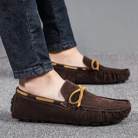 Mens Moccasin Gray Brown Black Loafers