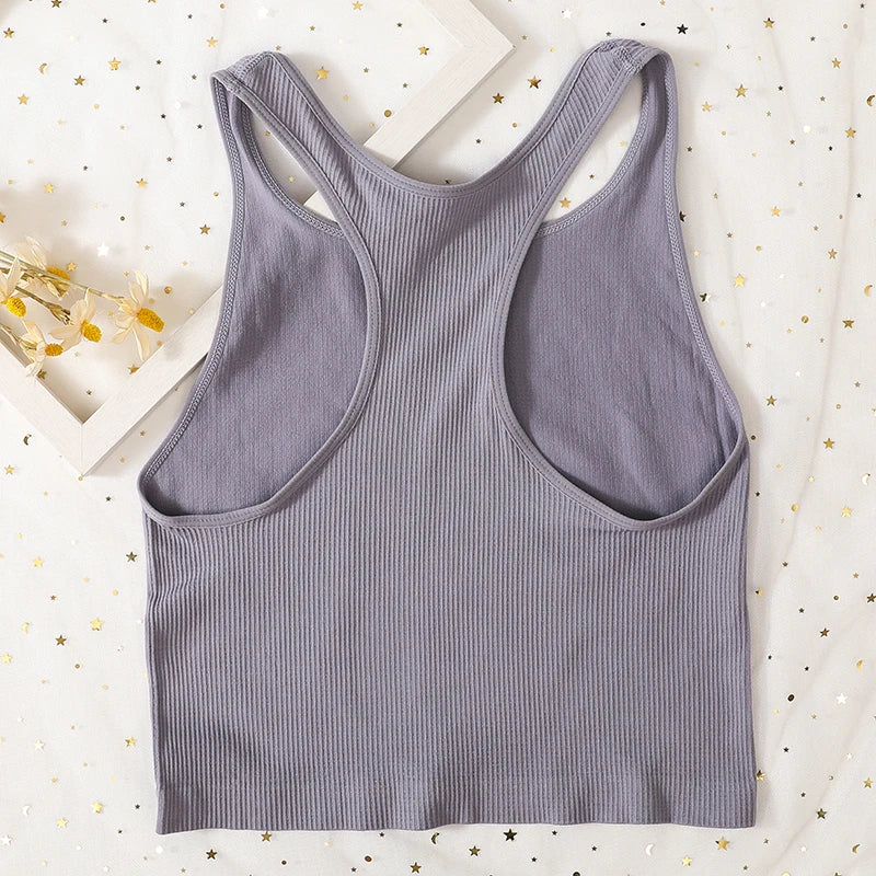 Women Tank Tops  Ribbed Sports Cami Sexy Lingerie Seamless Underwear