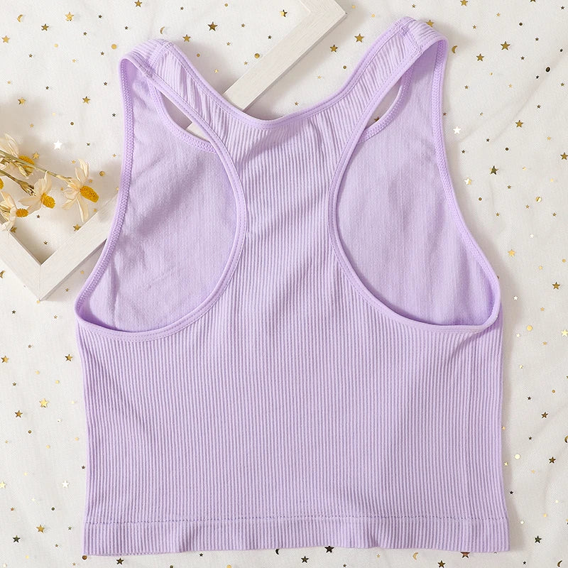 Women Tank Tops  Ribbed Sports Cami Sexy Lingerie Seamless Underwear