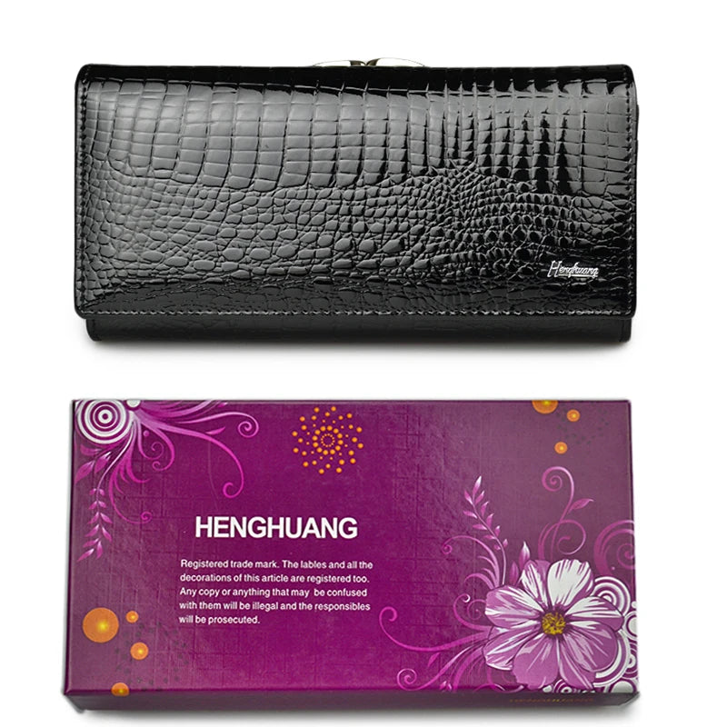 Womens Wallets Female Alligator Long Hasp