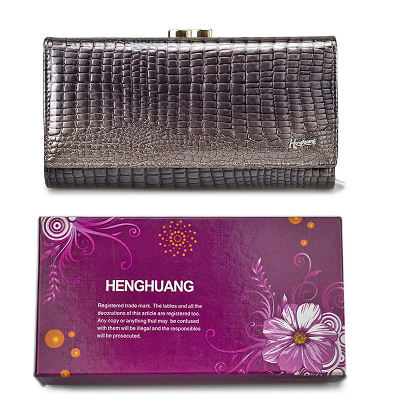 Womens Wallets Female Alligator Long Hasp
