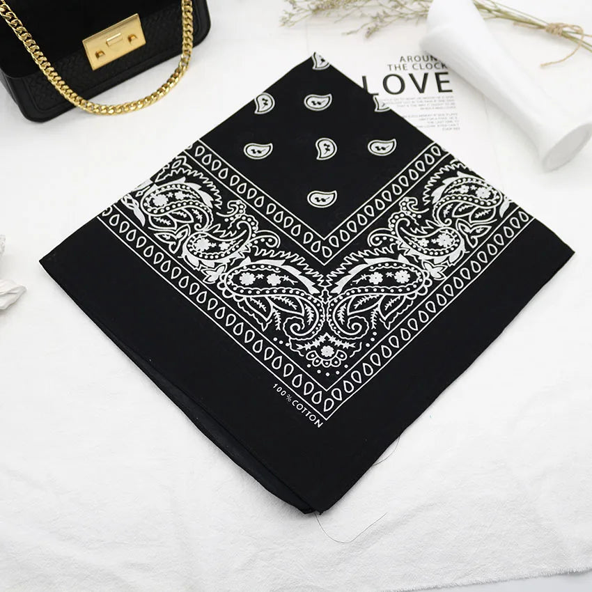 Bandana Head Scarf Unisex Hip Hop cotton  Hair Band Neck Scarf