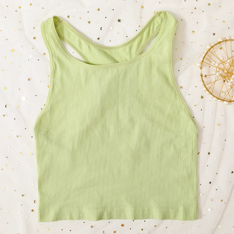 Women Tank Tops  Ribbed Sports Cami Sexy Lingerie Seamless Underwear