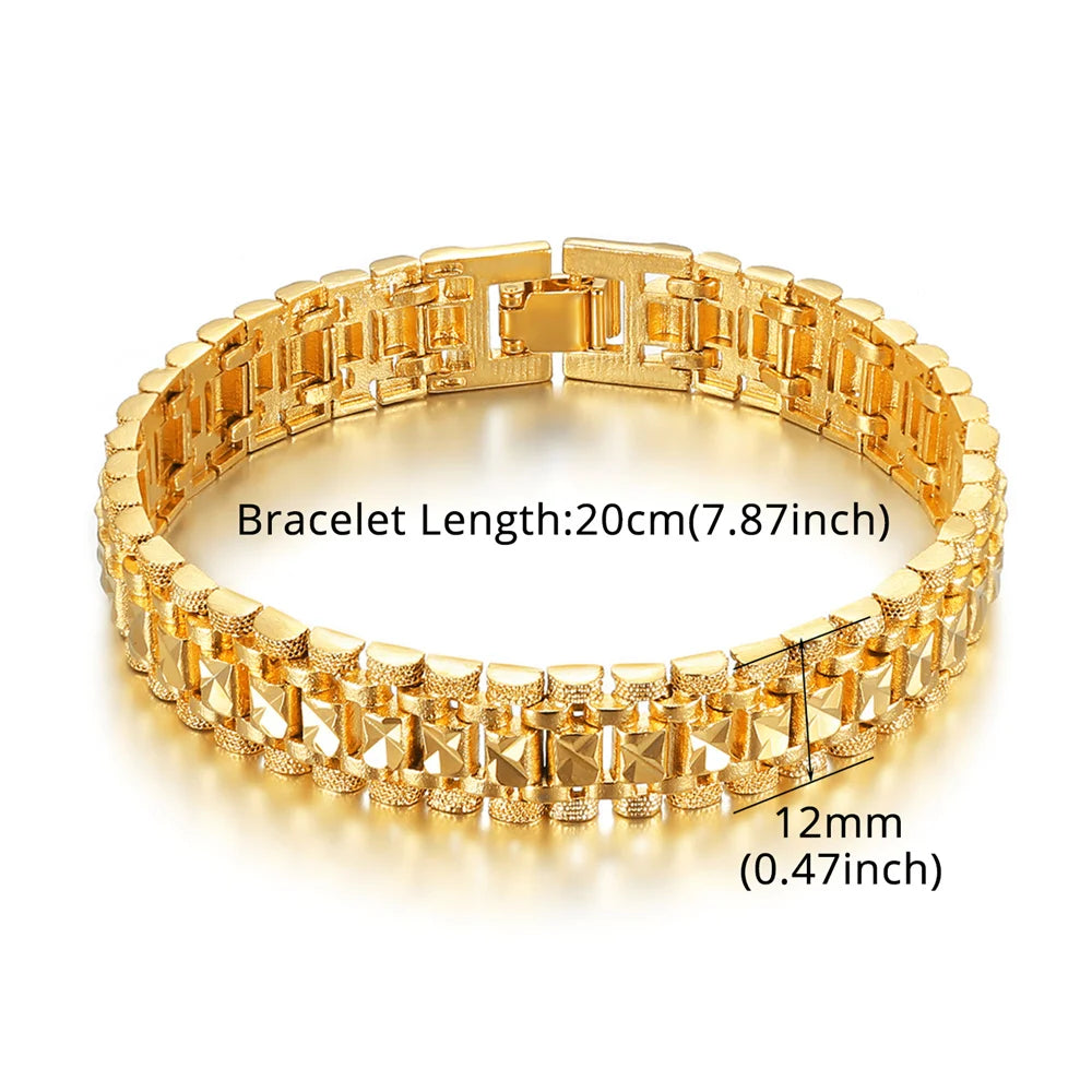 Chunky Mens Hand Chain Bracelets Male