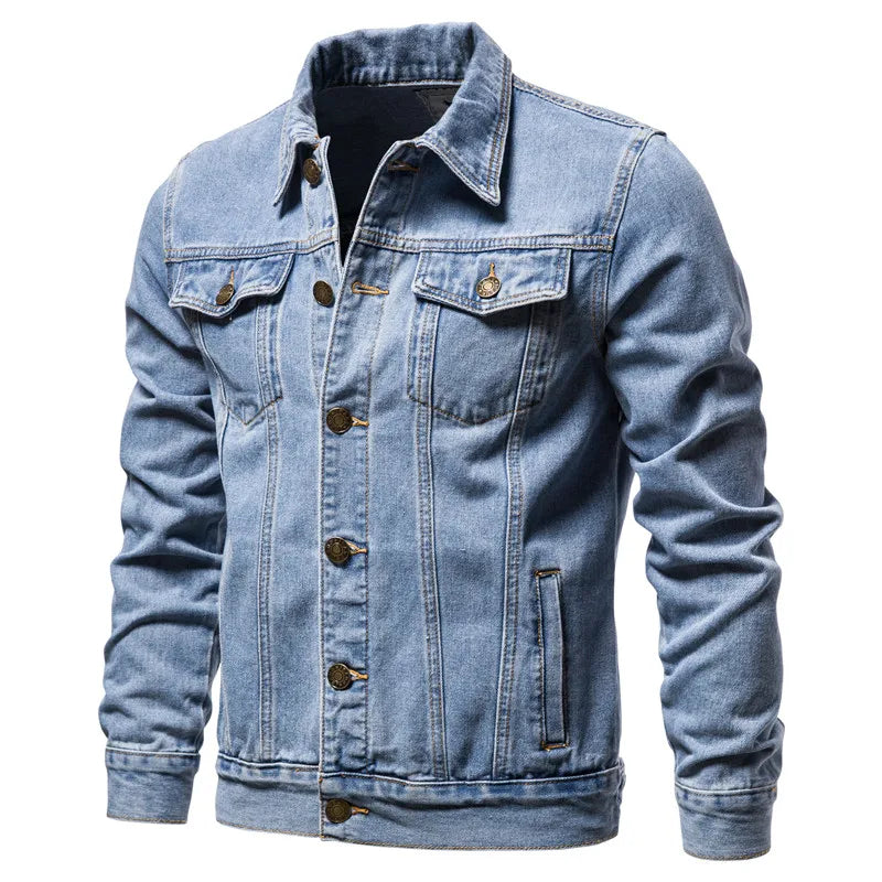 Denim Jacket Men Fashion Motorcycle Jeans Jackets
