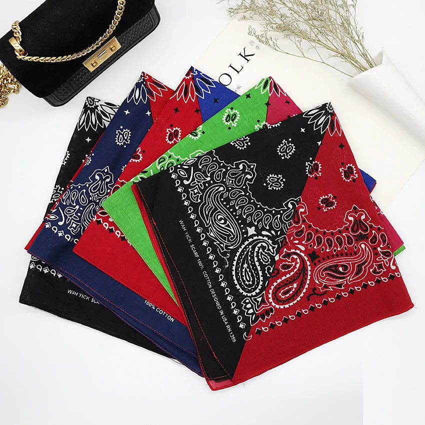 Bandana Head Scarf Unisex Hip Hop cotton  Hair Band Neck Scarf