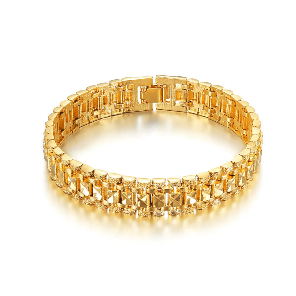 Chunky Mens Hand Chain Bracelets Male