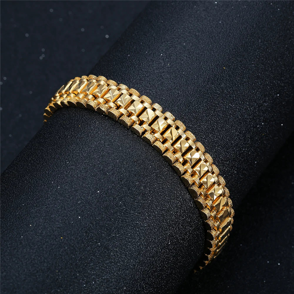 Chunky Mens Hand Chain Bracelets Male