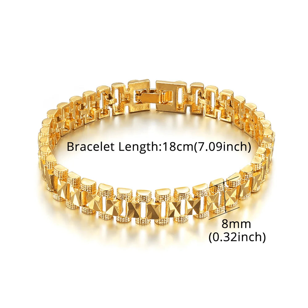 Chunky Mens Hand Chain Bracelets Male