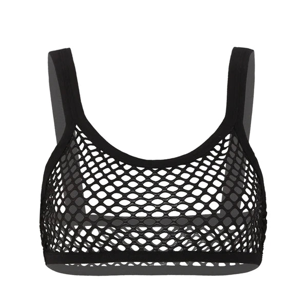 Women Tank Tops Camisole Fishnet Crop Top See Through Sexy camisole