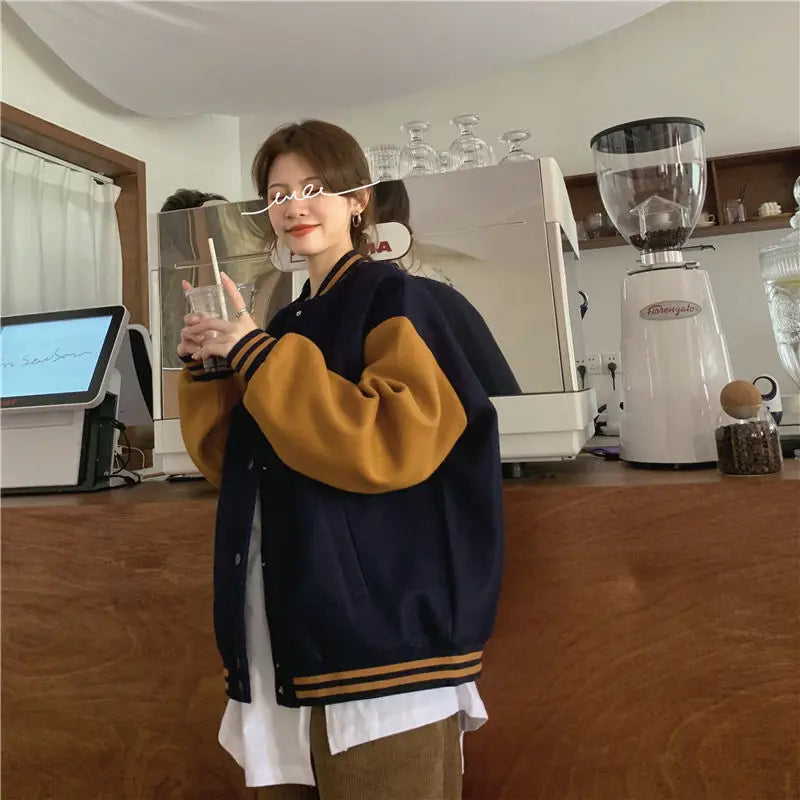 Vintage Baseball Outwear Loose Windbreaker jacket
