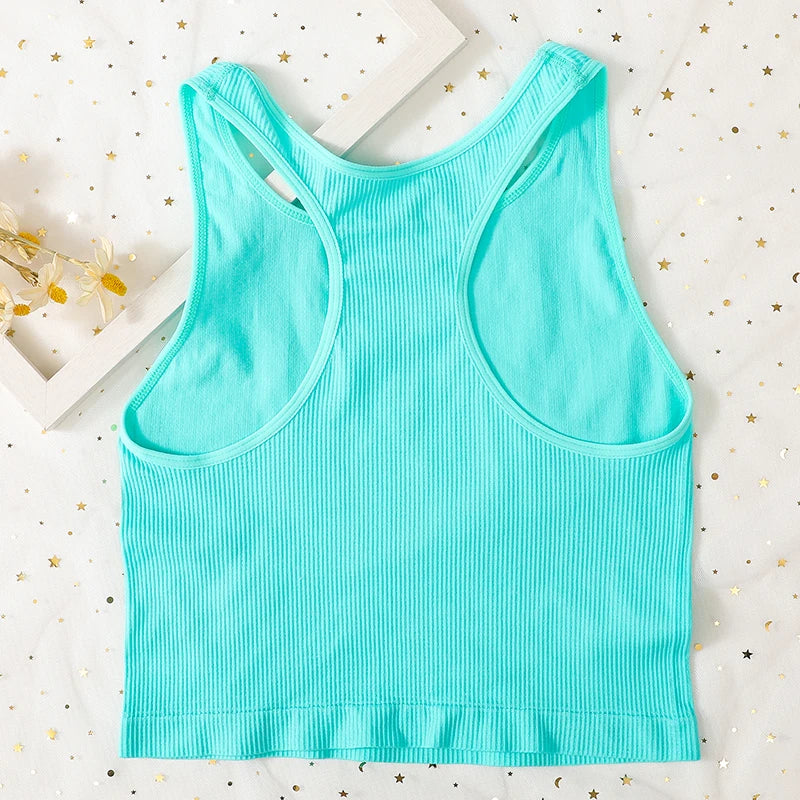 Women Tank Tops  Ribbed Sports Cami Sexy Lingerie Seamless Underwear