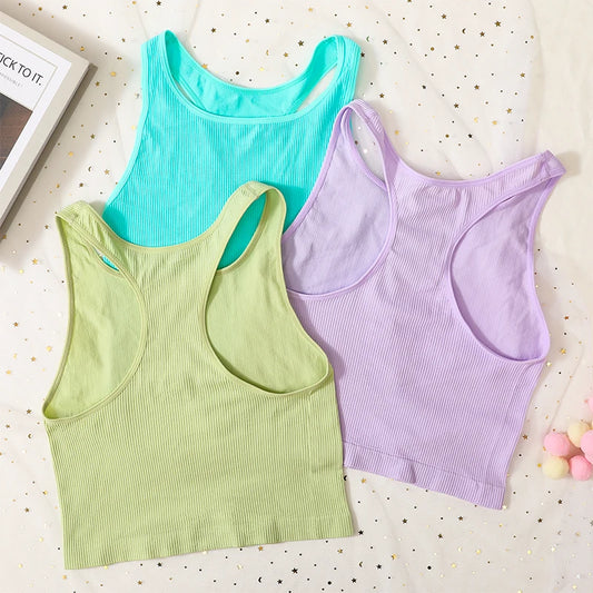 Women Tank Tops  Ribbed Sports Cami Sexy Lingerie Seamless Underwear