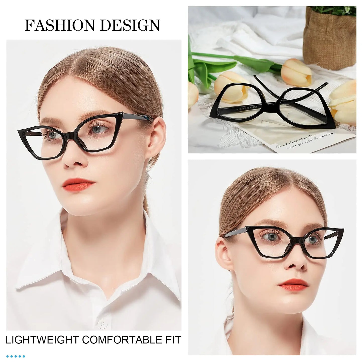 Reading Glasses For Women Oversized Prescription Magnifying Eyeglasses