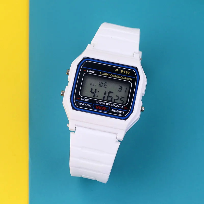Electronic Watches for Women Men Rose Gold Rubber Strap LED Digital Wristwatch