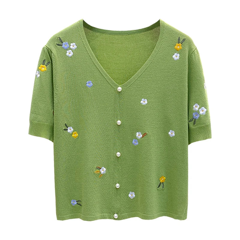 T-shirt women  v-neck cotton sweater