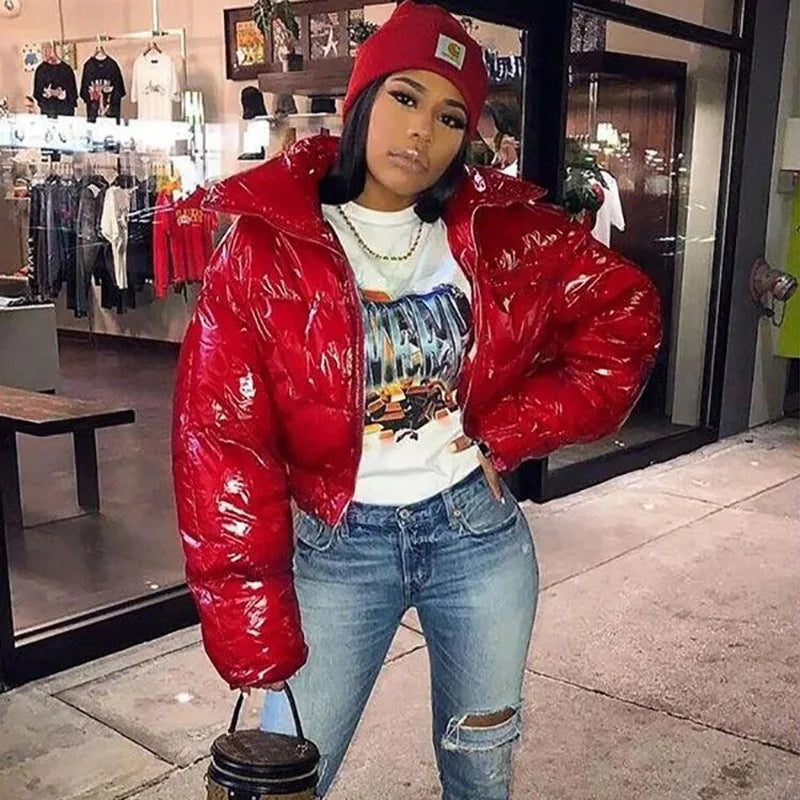 New Crop Bubble Puffer Winter Jacket