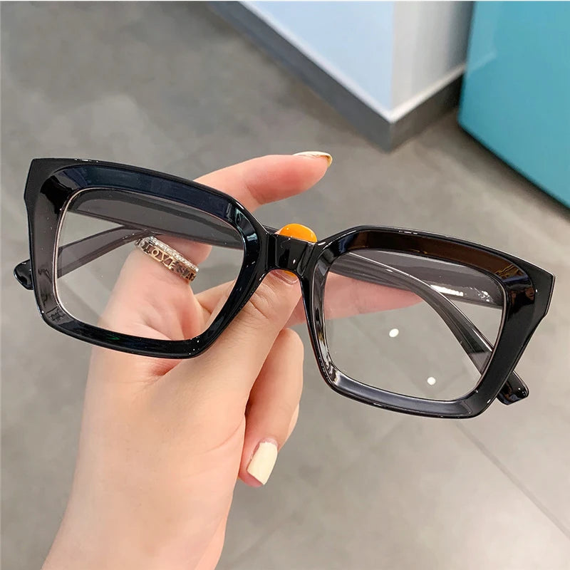 Fashion Reading Glasses  Oversized Square Large Optical Lens