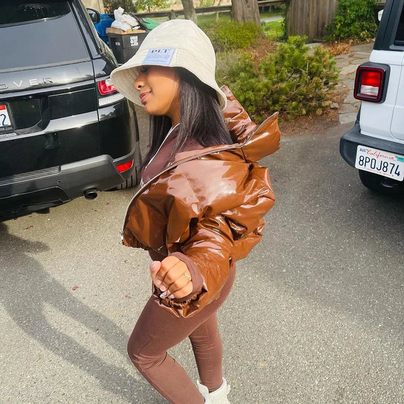 New Crop Bubble Puffer Winter Jacket