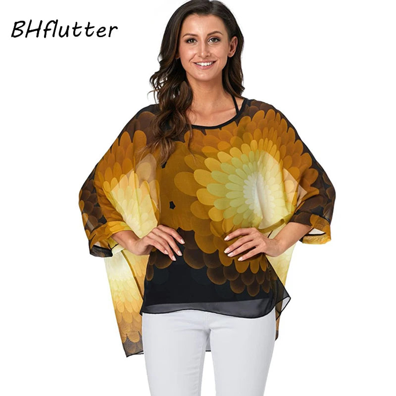 BHflutter Women Blouses Casual Summer Blouse Shirt
