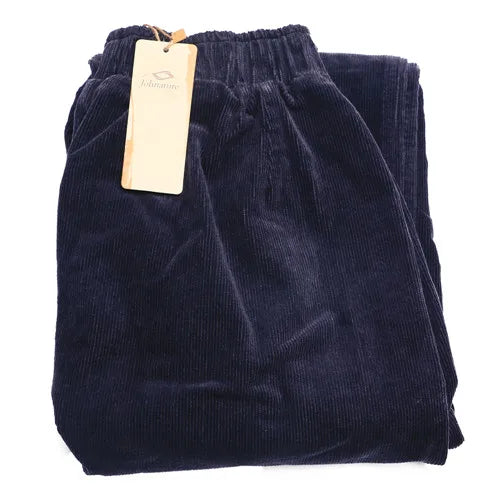 Wide Leg Pants Vintage Casual Thicken Warm Elastic Waist Loose Cotton Pleated Trouser