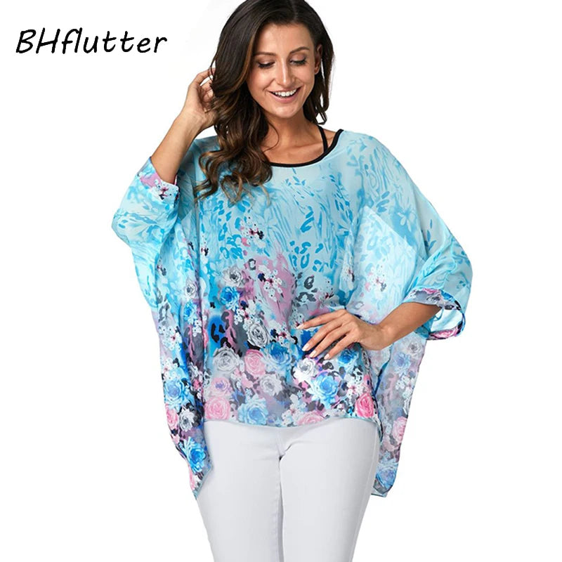 BHflutter Women Blouses Casual Summer Blouse Shirt