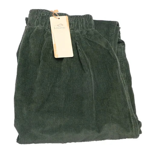 Wide Leg Pants Vintage Casual Thicken Warm Elastic Waist Loose Cotton Pleated Trouser