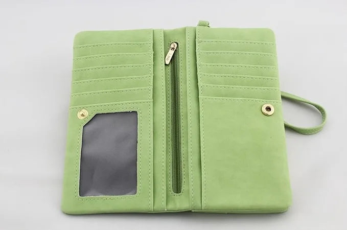 Fashion Women Large Capacity Leather Wallets Lady Purse