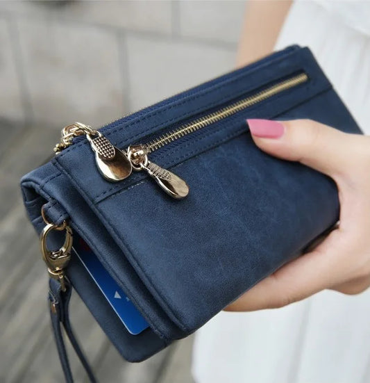 Fashion Women Large Capacity Leather Wallets Lady Purse