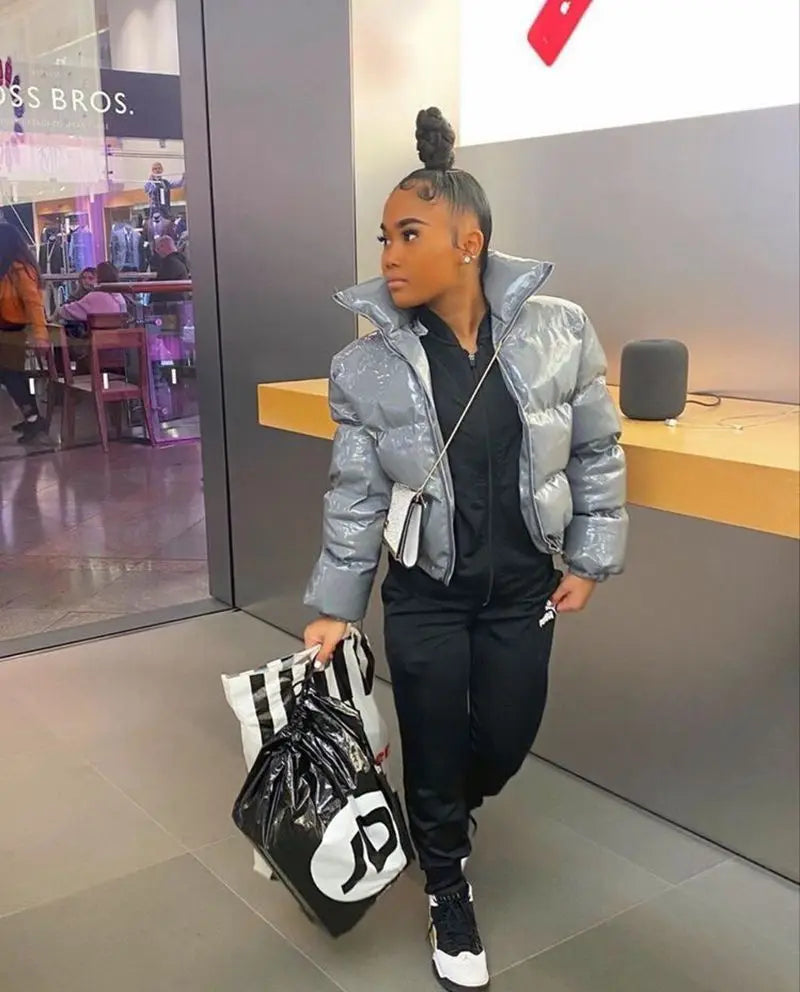 New Crop Bubble Puffer Winter Jacket