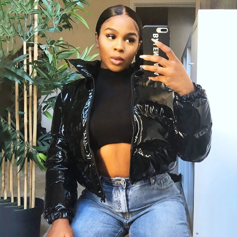 New Crop Bubble Puffer Winter Jacket