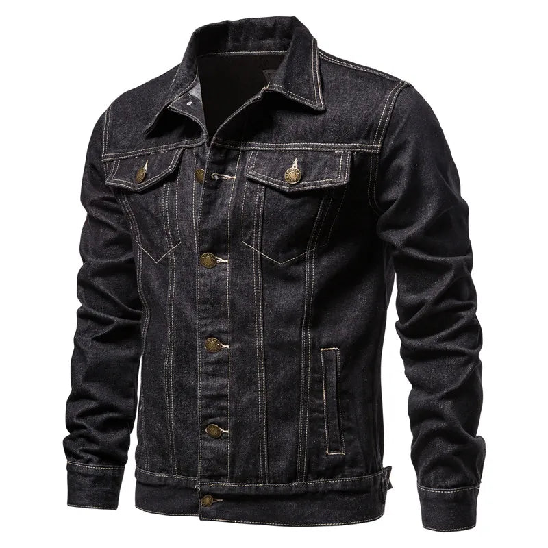 Denim Jacket Men Fashion Motorcycle Jeans Jackets