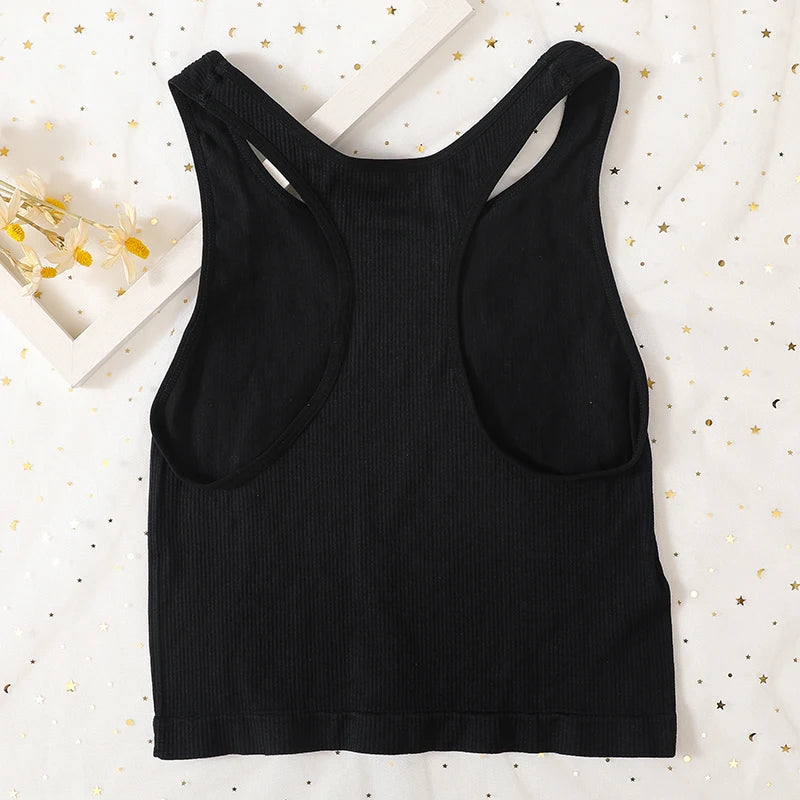Women Tank Tops  Ribbed Sports Cami Sexy Lingerie Seamless Underwear