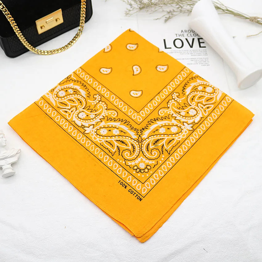 Bandana Head Scarf Unisex Hip Hop cotton  Hair Band Neck Scarf