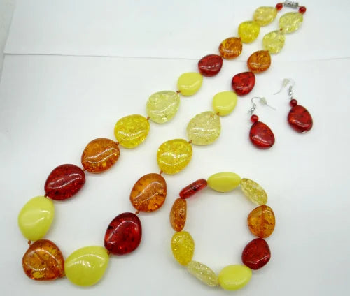 Natural Stone amber bead pendants