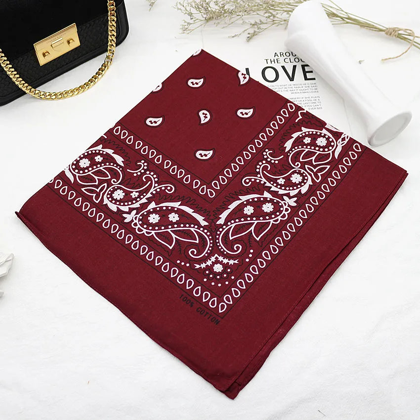 Bandana Head Scarf Unisex Hip Hop cotton  Hair Band Neck Scarf