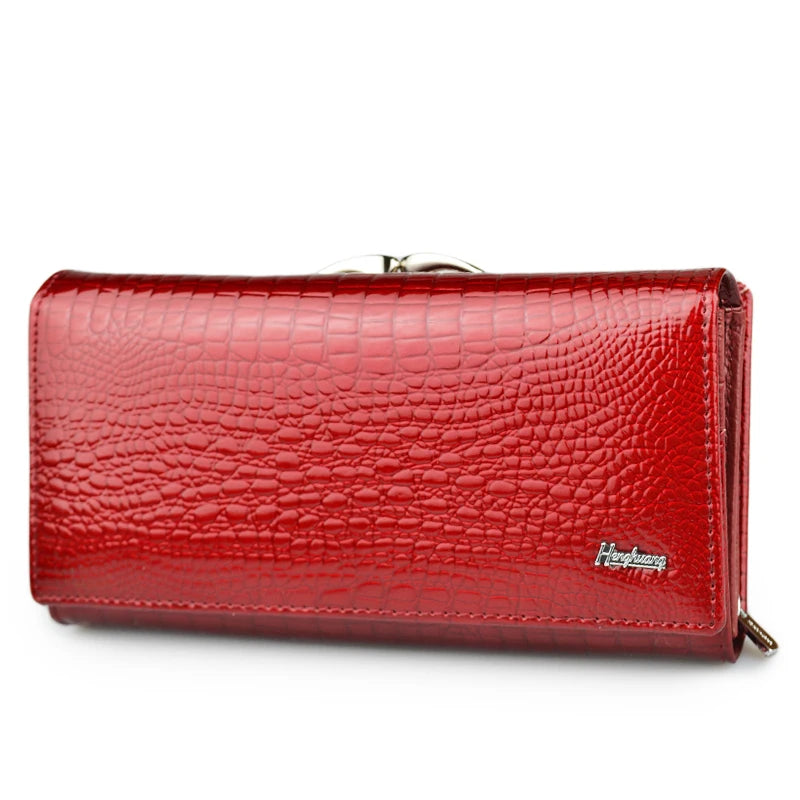 Womens Wallets Female Alligator Long Hasp